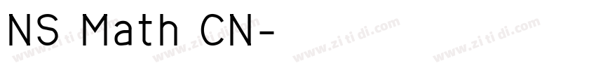 NS Math CN字体转换